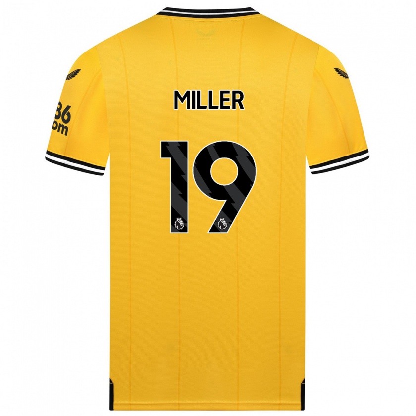 Kandiny Bambino Maglia Ali Miller #19 Giallo Kit Gara Home 2023/24 Maglietta