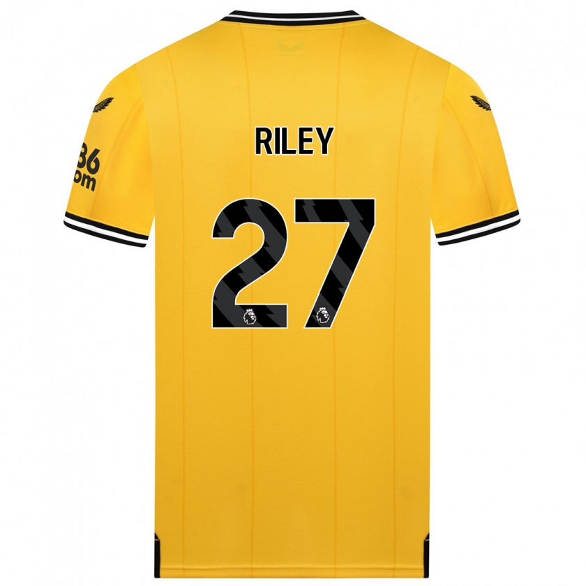 Kandiny Niño Camiseta Lauren Riley #27 Amarillo 1ª Equipación 2023/24 La Camisa