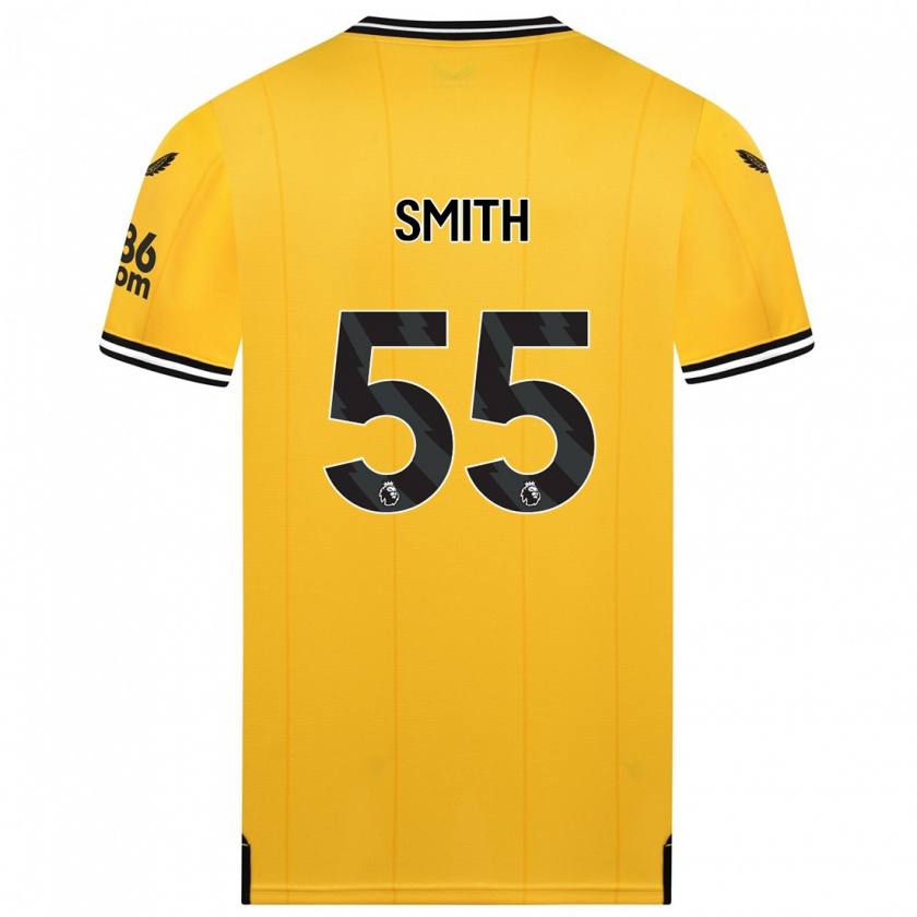 Kandiny Kinderen Jackson Smith #55 Geel Thuisshirt Thuistenue 2023/24 T-Shirt België