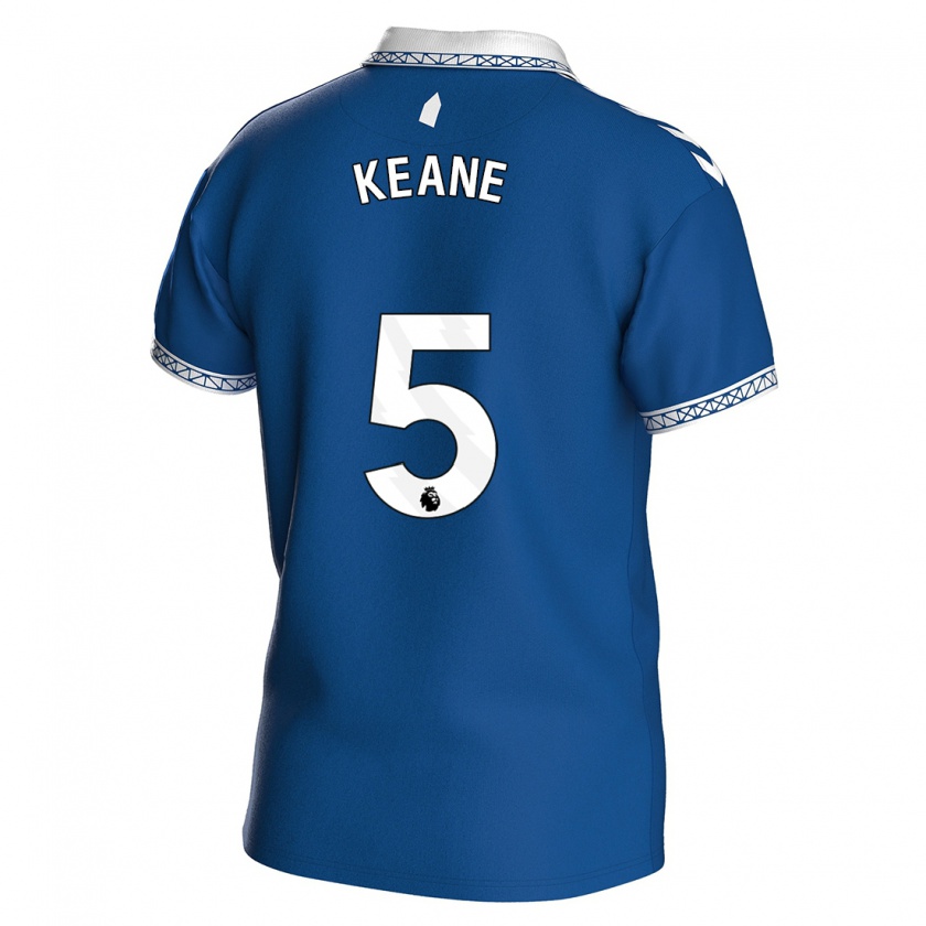 Kandiny Dzieci Michael Keane #5 Królewski Niebieski Domowa Koszulka 2023/24 Koszulki Klubowe