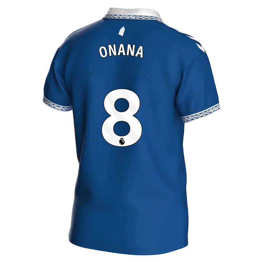 Kandiny Kinder Amadou Onana #8 Königsblau Heimtrikot Trikot 2023/24 T-Shirt Österreich