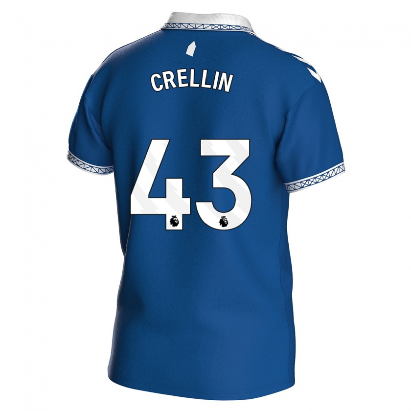 Kandiny Kinderen Billy Crellin #43 Koningsblauw Thuisshirt Thuistenue 2023/24 T-Shirt België