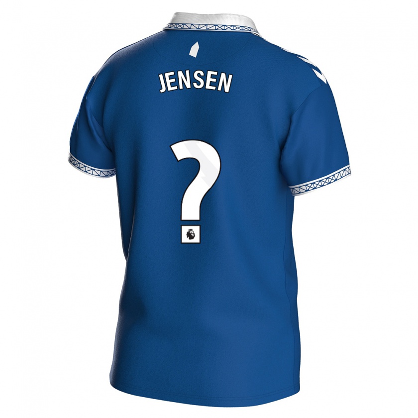 Kandiny Bambino Maglia Sebastian Jensen #0 Blu Reale Kit Gara Home 2023/24 Maglietta