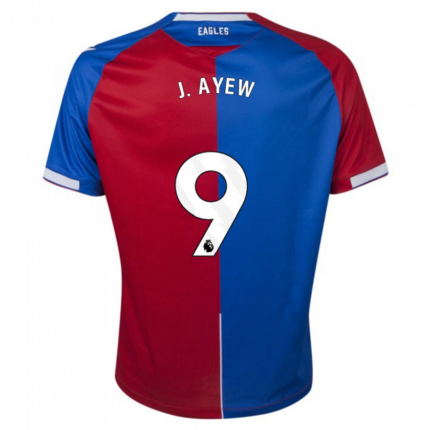 Kandiny Kinderen Jordan Ayew #9 Rood Blauw Thuisshirt Thuistenue 2023/24 T-Shirt België