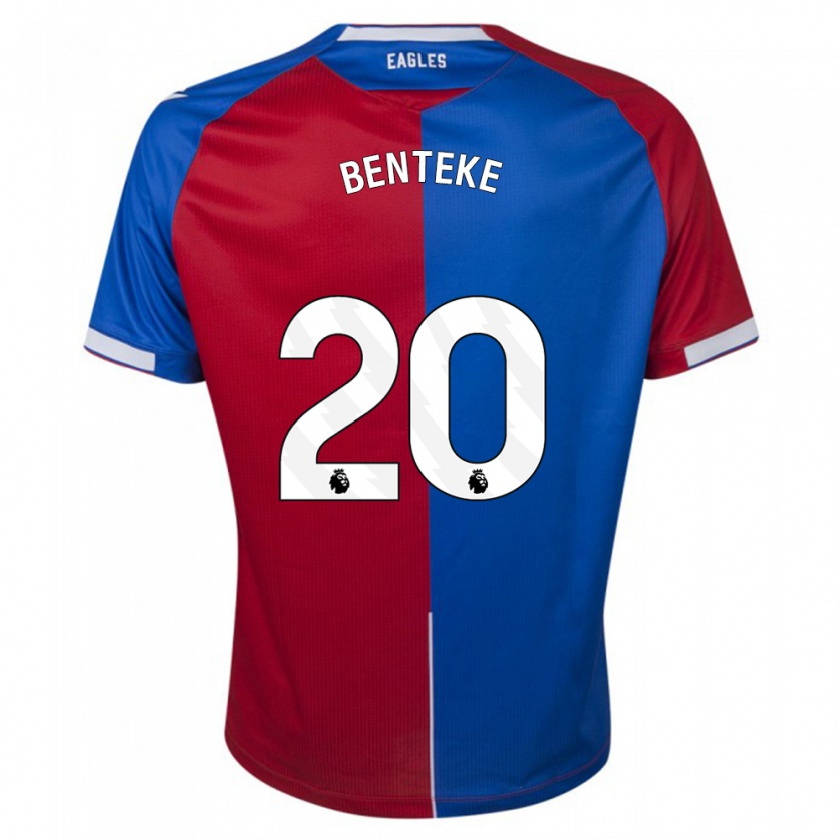 Kandiny Kinderen Christian Benteke #20 Rood Blauw Thuisshirt Thuistenue 2023/24 T-Shirt België