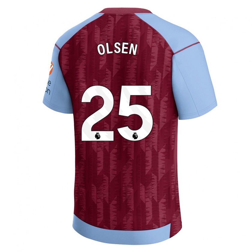 Kandiny Bambino Maglia Robin Olsen #25 Blu Bordeaux Kit Gara Home 2023/24 Maglietta