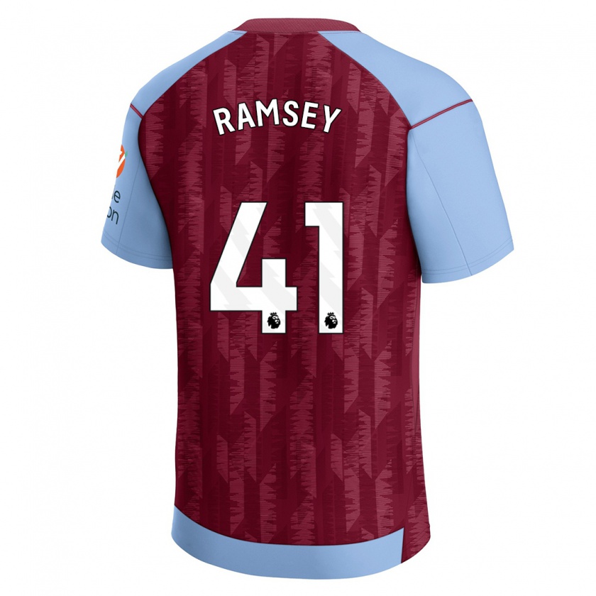 Kandiny Kinder Jacob Ramsey #41 Weinrotblau Heimtrikot Trikot 2023/24 T-Shirt Österreich