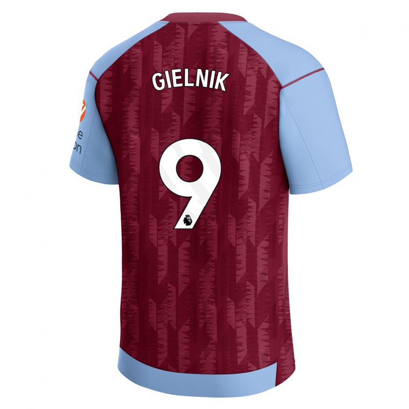 Kandiny Kinderen Emily Gielnik #9 Claret Blauw Thuisshirt Thuistenue 2023/24 T-Shirt België