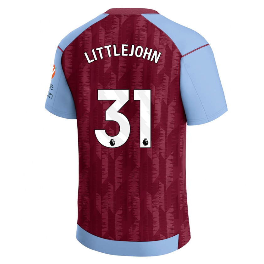 Kandiny Kinderen Ruesha Littlejohn #31 Claret Blauw Thuisshirt Thuistenue 2023/24 T-Shirt België