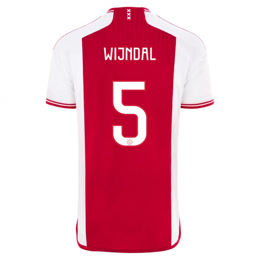 Kandiny Kinderen Owen Wijndal #5 Rood Wit Thuisshirt Thuistenue 2023/24 T-Shirt België