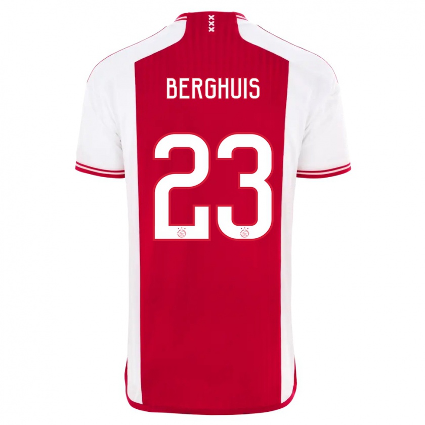 Kandiny Bambino Maglia Steven Berghuis #23 Rosso Bianco Kit Gara Home 2023/24 Maglietta