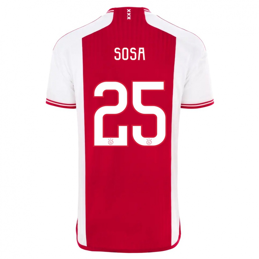 Kandiny Kinderen Borna Sosa #25 Rood Wit Thuisshirt Thuistenue 2023/24 T-Shirt België