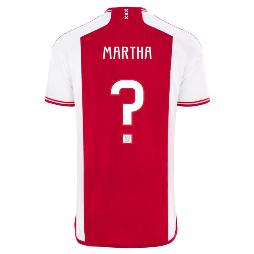 Kandiny Bambino Maglia Ar'jany Martha #0 Rosso Bianco Kit Gara Home 2023/24 Maglietta