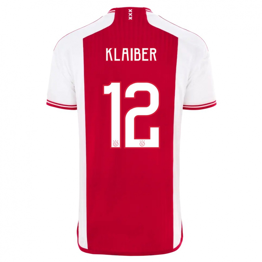 Kandiny Kinder Sean Klaiber #12 Rot-Weiss Heimtrikot Trikot 2023/24 T-Shirt Österreich