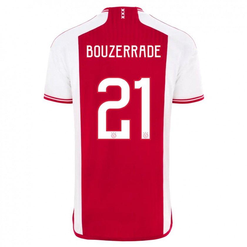 Kandiny Kinder Zaina Bouzerrade #21 Rot-Weiss Heimtrikot Trikot 2023/24 T-Shirt Österreich