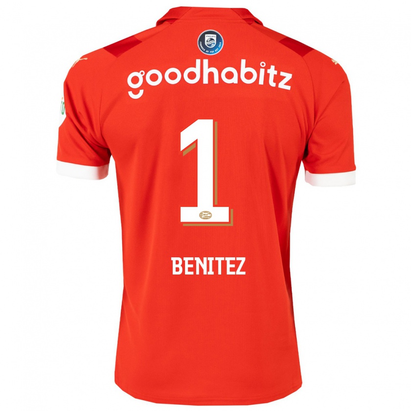 Kandiny Kinderen Walter Benítez #1 Rood Thuisshirt Thuistenue 2023/24 T-Shirt België