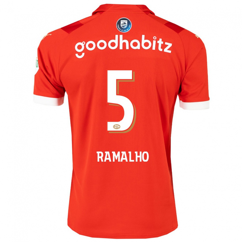 Kandiny Kinderen André Ramalho #5 Rood Thuisshirt Thuistenue 2023/24 T-Shirt België