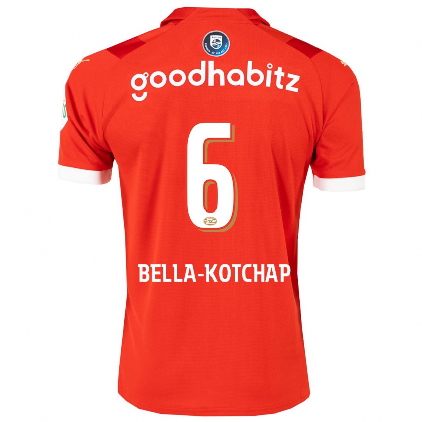 Kandiny Kinderen Armel Bella-Kotchap #6 Rood Thuisshirt Thuistenue 2023/24 T-Shirt België