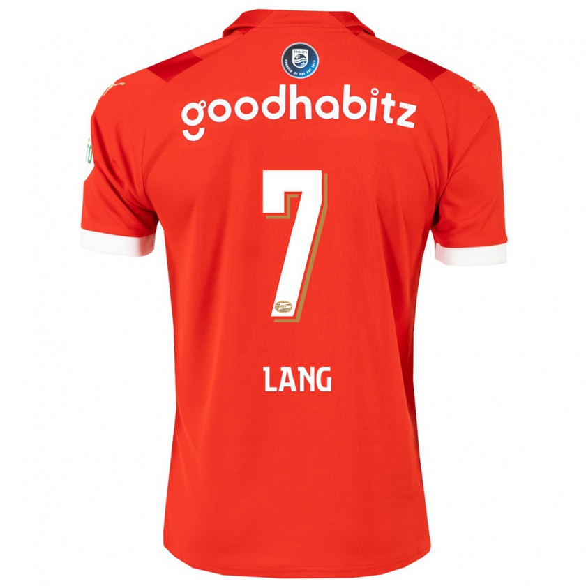 Kandiny Bambino Maglia Noa Lang #7 Rosso Kit Gara Home 2023/24 Maglietta