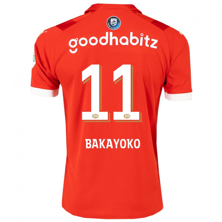 Kandiny Kinderen Johan Bakayoko #11 Rood Thuisshirt Thuistenue 2023/24 T-Shirt België