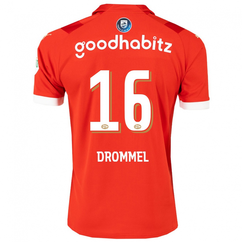 Kandiny Kinderen Joël Drommel #16 Rood Thuisshirt Thuistenue 2023/24 T-Shirt België