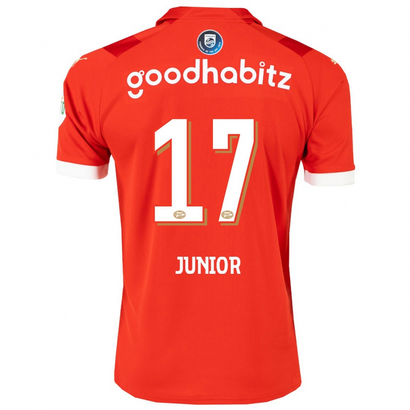 Kandiny Bambino Maglia Mauro Júnior #17 Rosso Kit Gara Home 2023/24 Maglietta