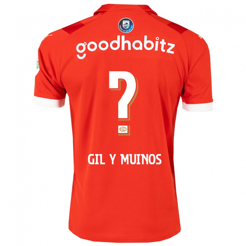 Kandiny Kinderen Yaël Gil Y Muiños #0 Rood Thuisshirt Thuistenue 2023/24 T-Shirt België