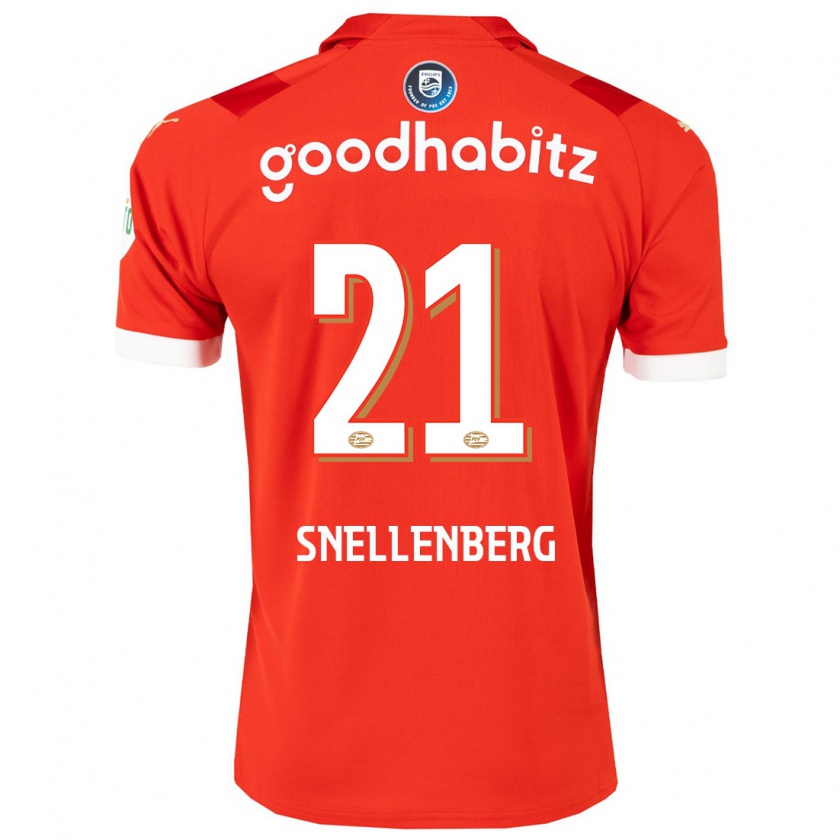 Kandiny Kinderen Maxime Snellenberg #21 Rood Thuisshirt Thuistenue 2023/24 T-Shirt België