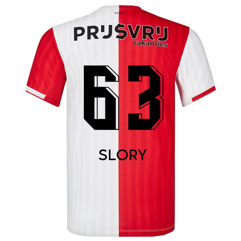 Kandiny Kinderen Jaden Slory #63 Rood Wit Thuisshirt Thuistenue 2023/24 T-Shirt België