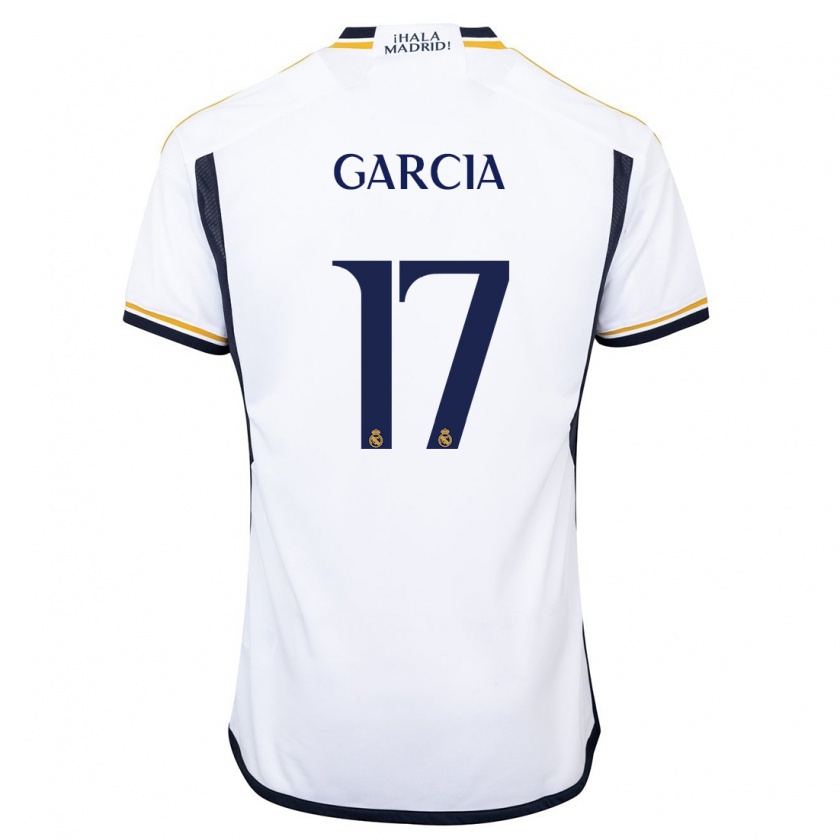 Kandiny Kinderen Gonzalo García #17 Wit Thuisshirt Thuistenue 2023/24 T-Shirt België