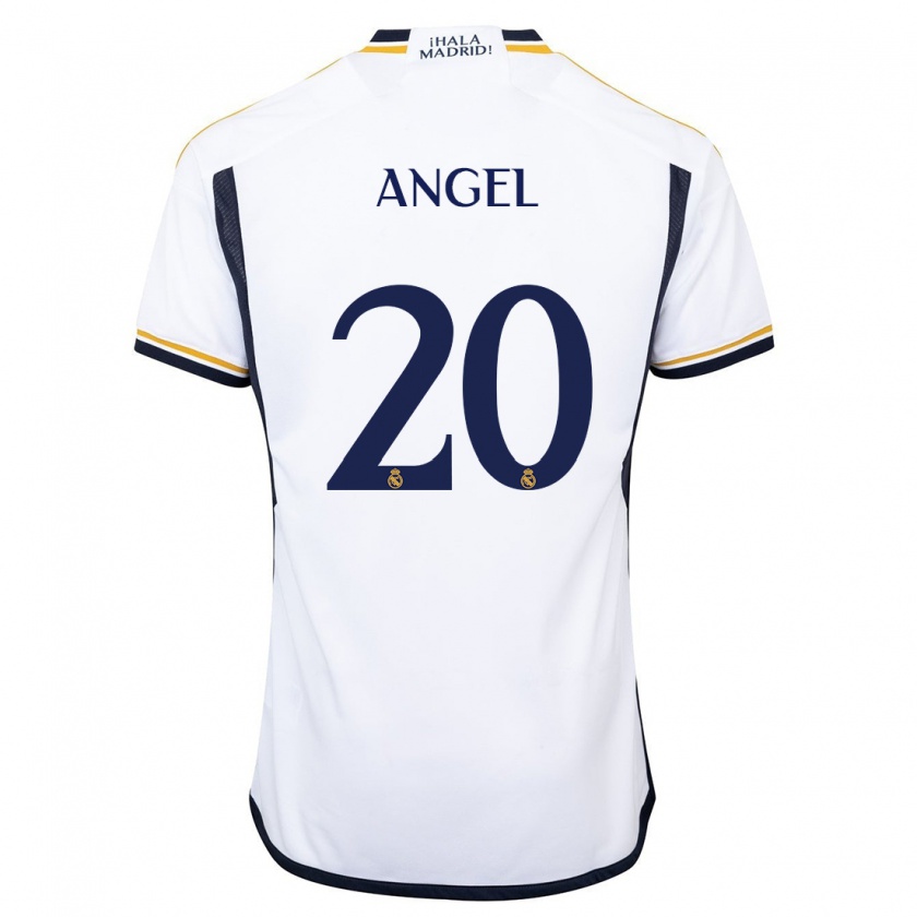 Kandiny Kinderen Manuel Ángel #20 Wit Thuisshirt Thuistenue 2023/24 T-Shirt België