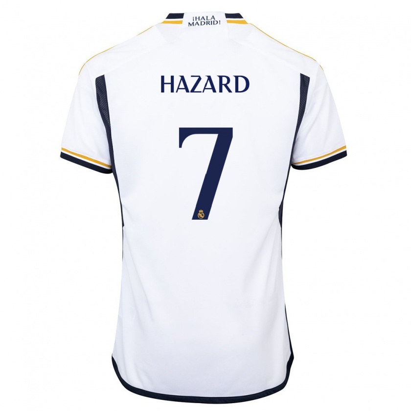 Kandiny Kinderen Eden Hazard #7 Wit Thuisshirt Thuistenue 2023/24 T-Shirt België