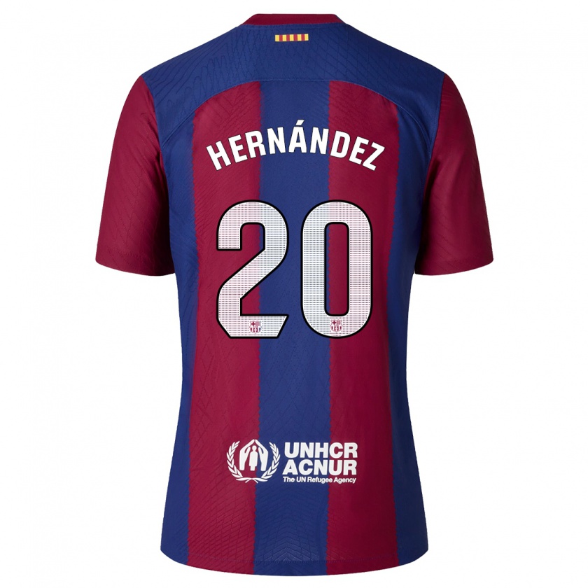 Kandiny Kinderen Unai Hernández #20 Rood Blauw Thuisshirt Thuistenue 2023/24 T-Shirt België