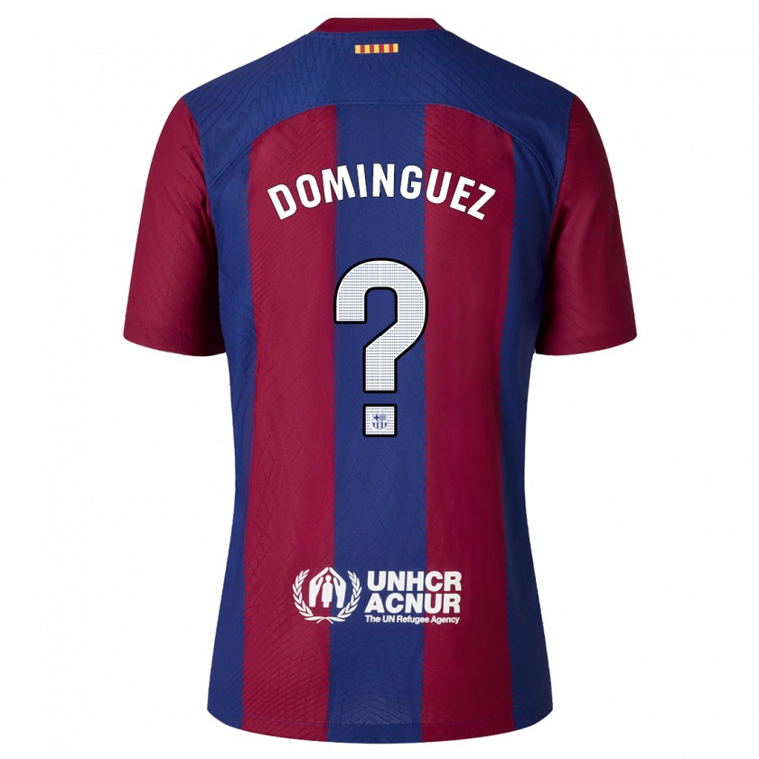 Kandiny Bambino Maglia Sergi Domínguez #0 Rosso Blu Kit Gara Home 2023/24 Maglietta