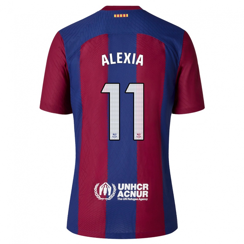 Kandiny Kinderen Alexia Putellas #11 Rood Blauw Thuisshirt Thuistenue 2023/24 T-Shirt België