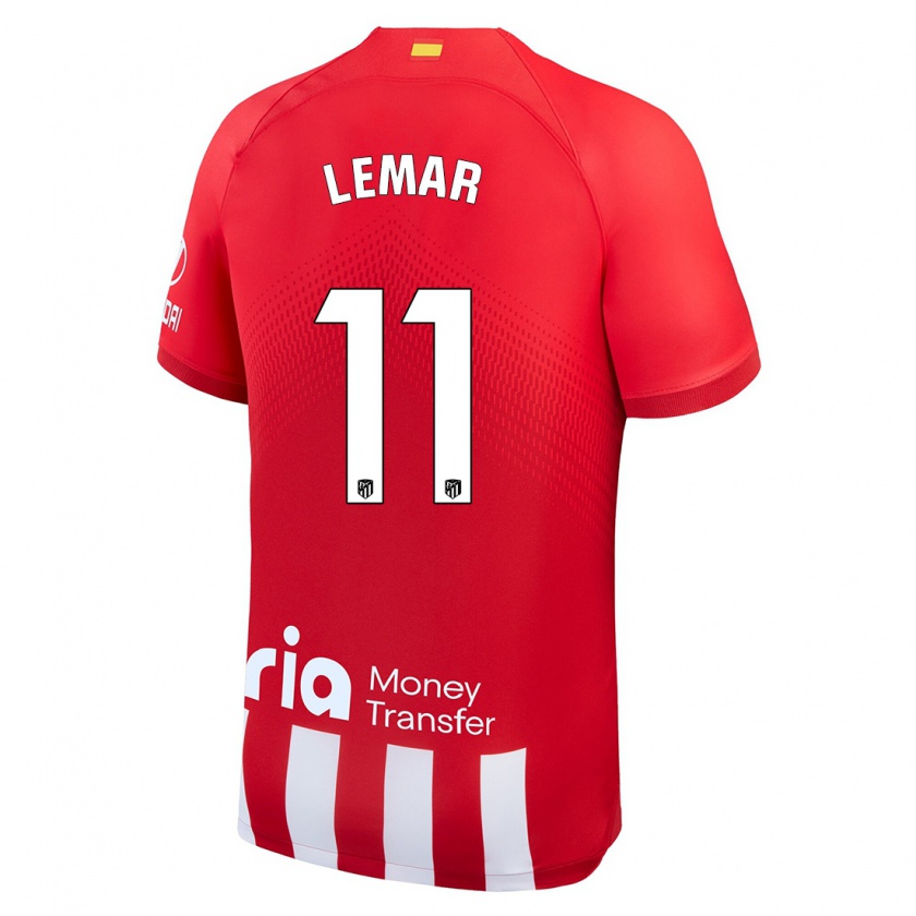 Kandiny Kinderen Thomas Lemar #11 Rood Wit Thuisshirt Thuistenue 2023/24 T-Shirt België