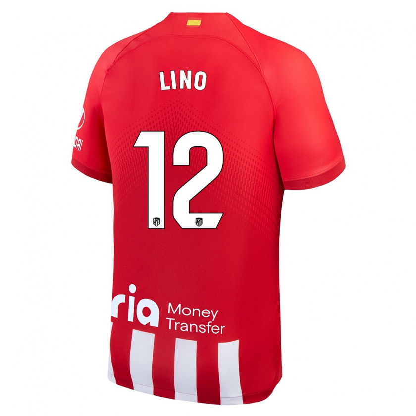 Kandiny Niño Camiseta Samuel Lino #12 Rojo Blanco 1ª Equipación 2023/24 La Camisa