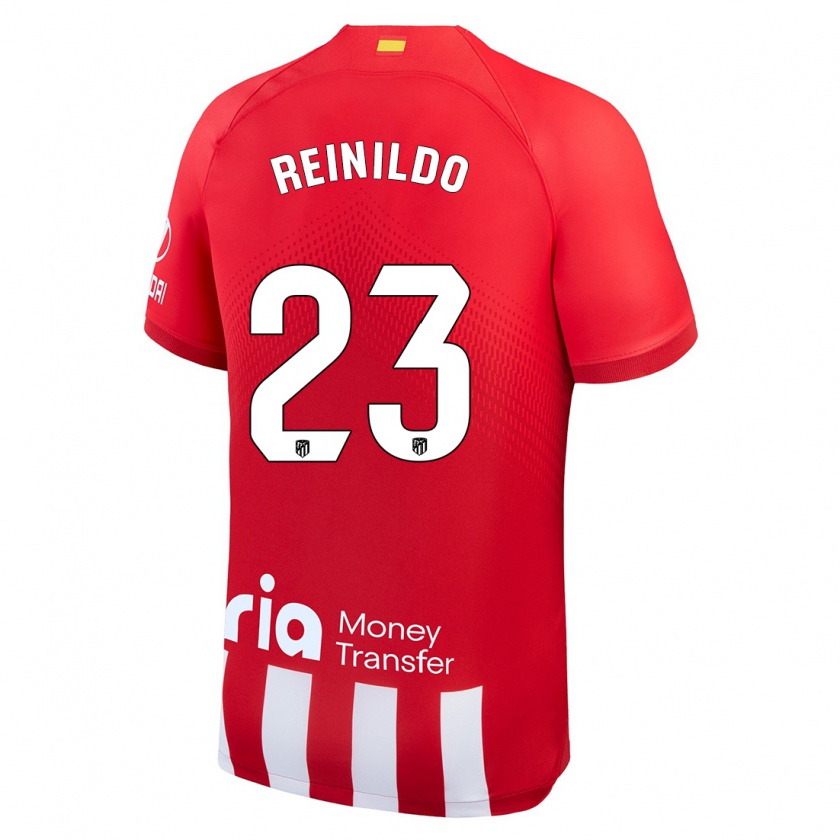 Kandiny Niño Camiseta Reinildo Mandava #23 Rojo Blanco 1ª Equipación 2023/24 La Camisa