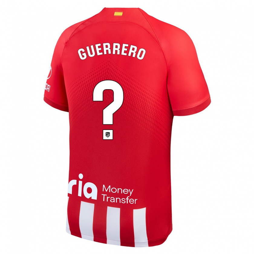 Kandiny Kinderen Sergio Guerrero #0 Rood Wit Thuisshirt Thuistenue 2023/24 T-Shirt België