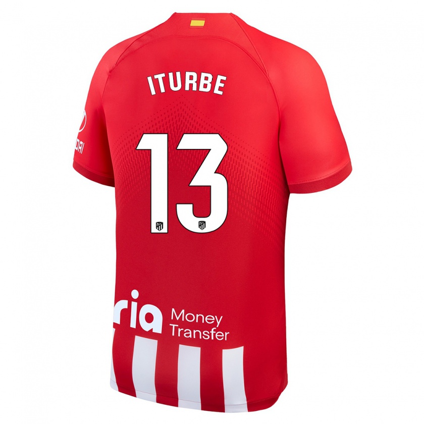 Kandiny Kinderen Alejandro Iturbe #13 Rood Wit Thuisshirt Thuistenue 2023/24 T-Shirt België