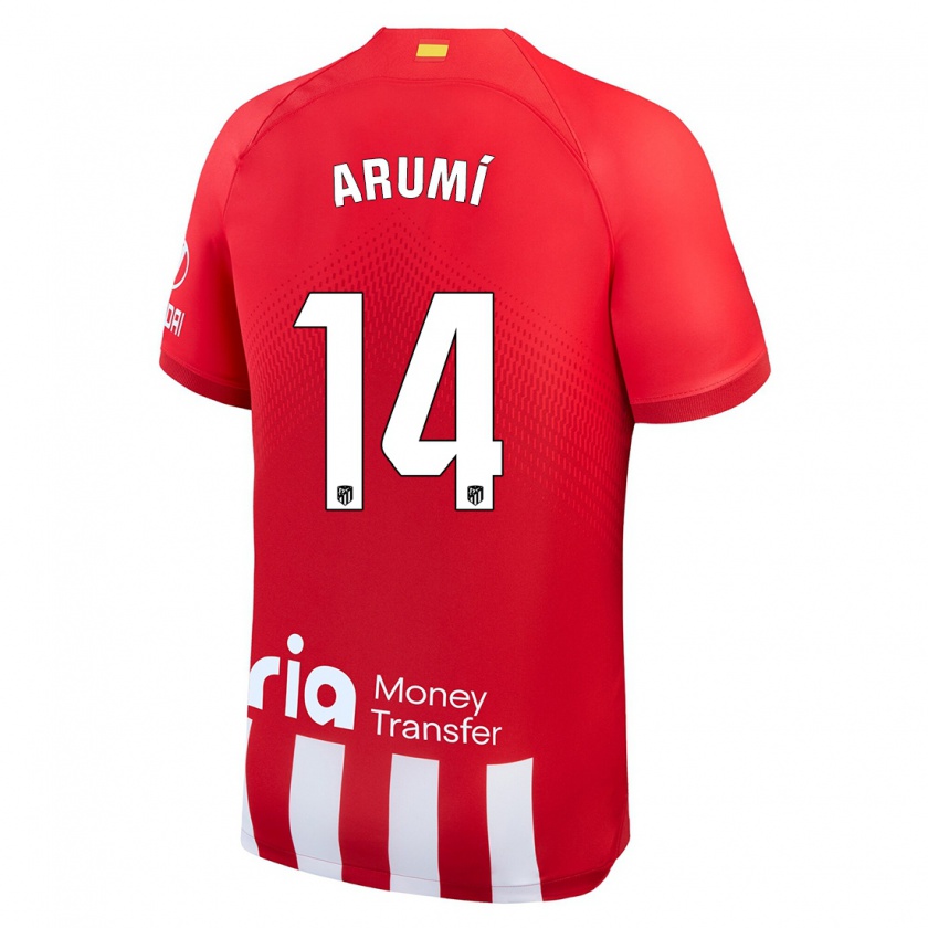 Kandiny Niño Camiseta Joel Arumí #14 Rojo Blanco 1ª Equipación 2023/24 La Camisa