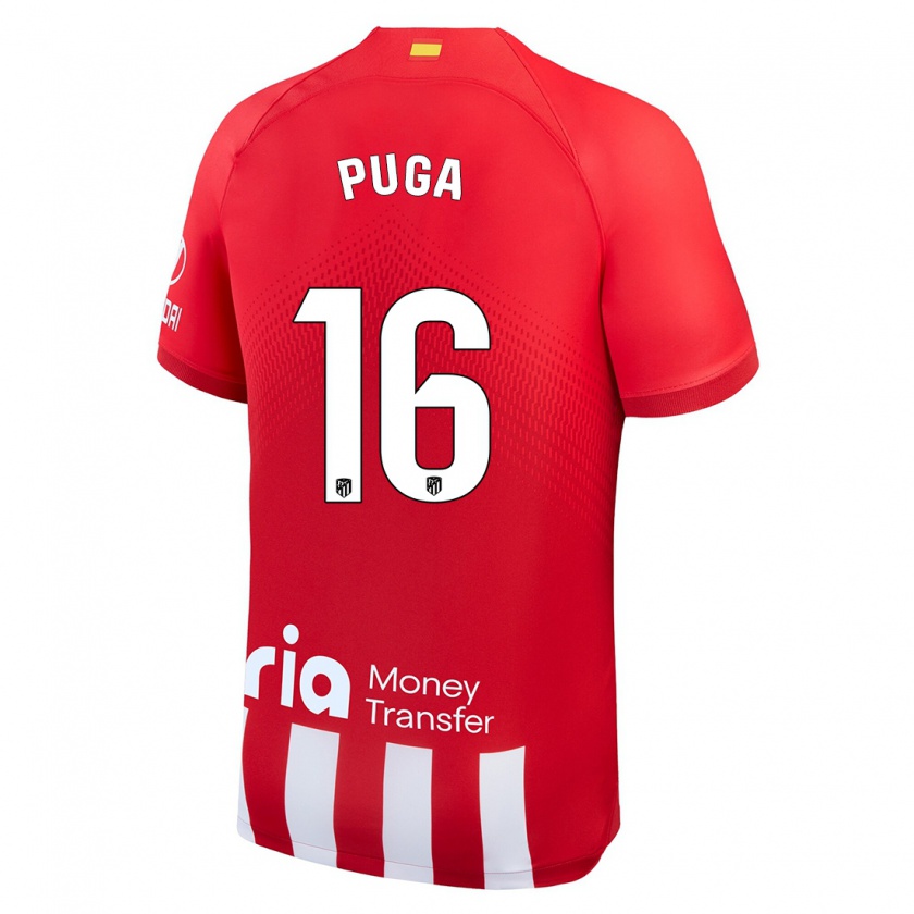 Kandiny Kinderen Carlos Puga #16 Rood Wit Thuisshirt Thuistenue 2023/24 T-Shirt België