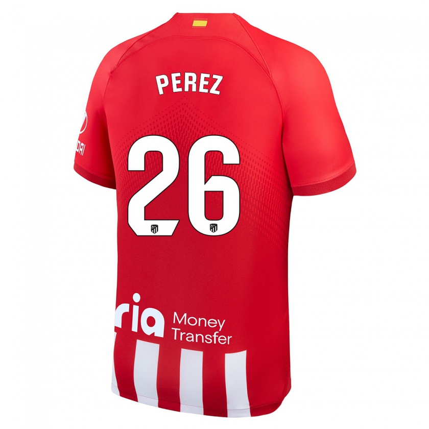 Kandiny Kinderen Xenia Perez #26 Rood Wit Thuisshirt Thuistenue 2023/24 T-Shirt België