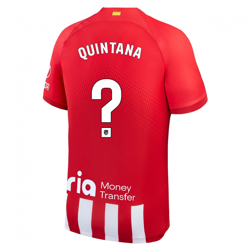 Kandiny Kinderen Nacho Quintana #0 Rood Wit Thuisshirt Thuistenue 2023/24 T-Shirt België