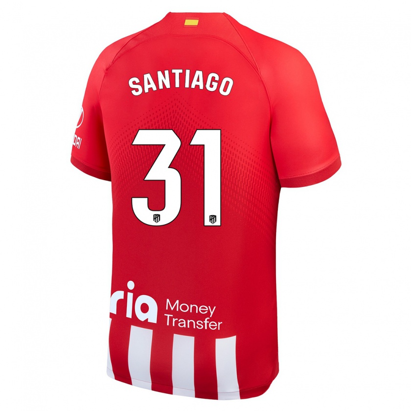 Kandiny Bambino Maglia Abraham Santiago #31 Rosso Bianco Kit Gara Home 2023/24 Maglietta