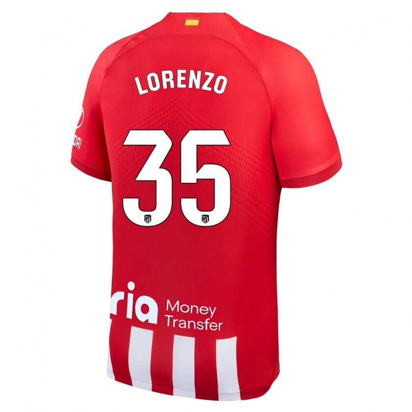 Kandiny Kinderen Diego Lorenzo #35 Rood Wit Thuisshirt Thuistenue 2023/24 T-Shirt België