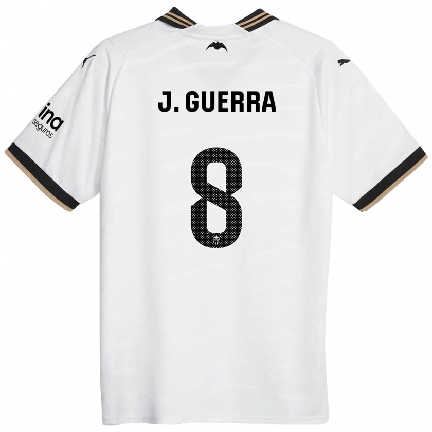 Kandiny Kinderen Javi Guerra #8 Wit Thuisshirt Thuistenue 2023/24 T-Shirt België