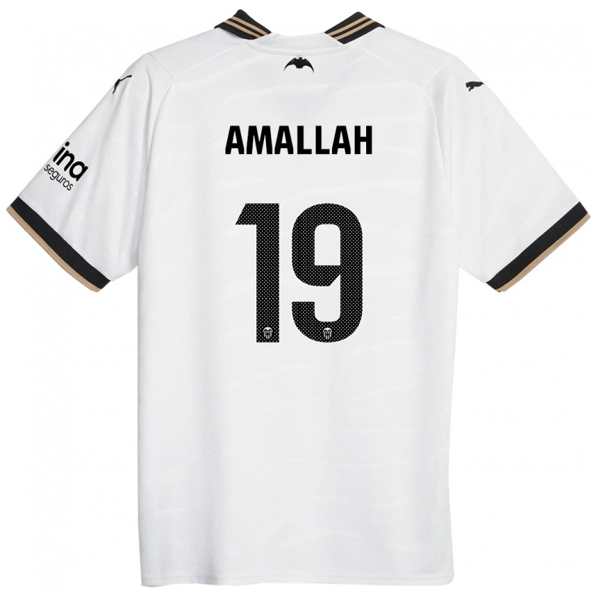 Kandiny Niño Camiseta Selim Amallah #19 Blanco 1ª Equipación 2023/24 La Camisa