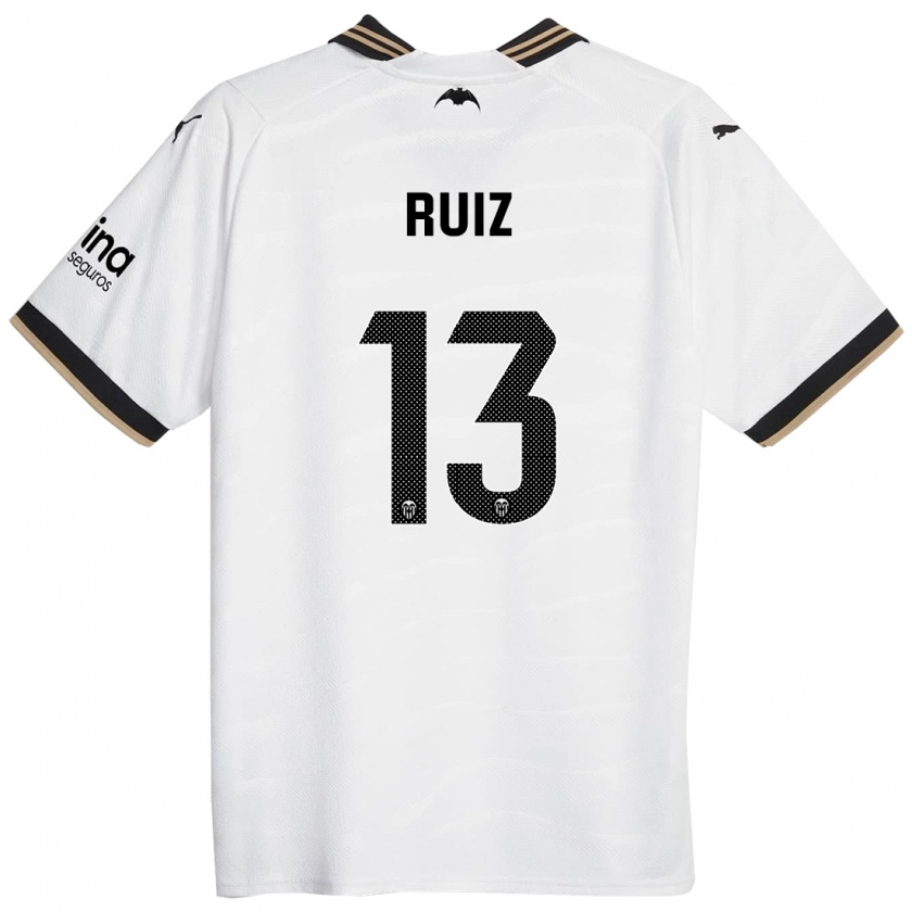 Kandiny Kinderen Nil Ruiz #13 Wit Thuisshirt Thuistenue 2023/24 T-Shirt België