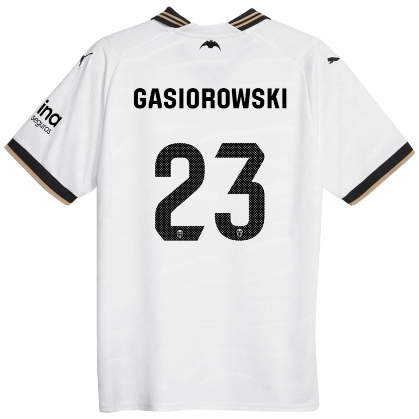 Kandiny Kinderen Yarek Gasiorowski #23 Wit Thuisshirt Thuistenue 2023/24 T-Shirt België